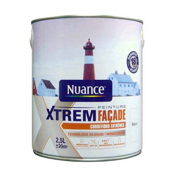 Peinture XTREM Façade - Blanc - Siloxane - 2,5L