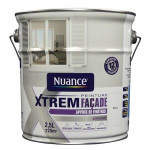 Peinture XTREM Façade - Appuis de fenêtre - Blanc - Acrylique - 2,5L