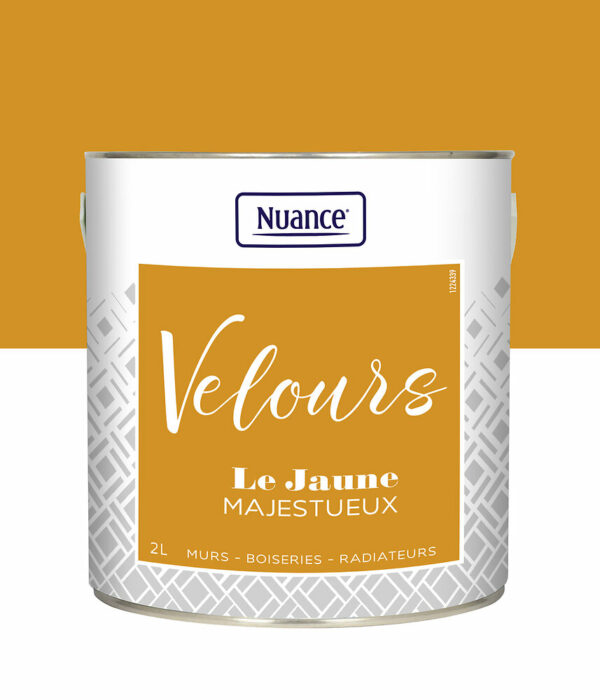 Peinture Velours Jaune Majestueux 2L - Multi-supports, Facile à Appliquer, Haute Covering