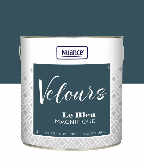 Peinture Velours Bleu Magnifique 2L – Multi-Support, Rendu Velouté & Finition Moderne