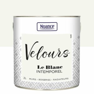 Peinture Velours Blanc intemporel 2L - Nuance Multi-support