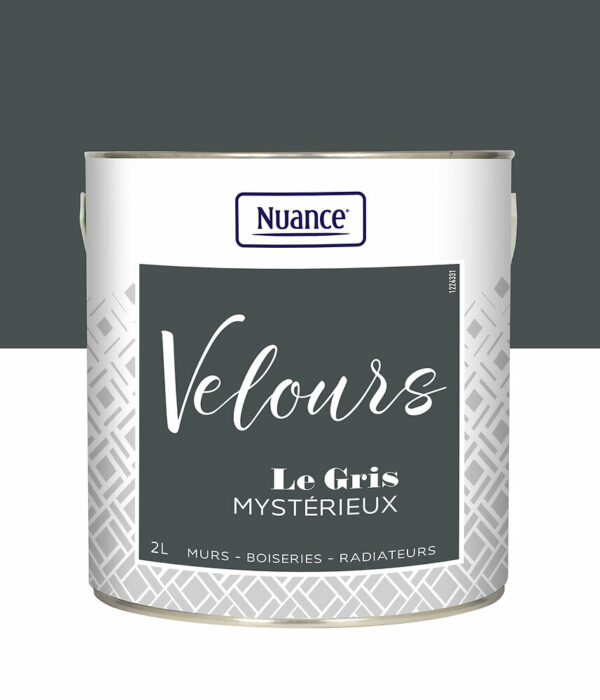 Peinture Velours Gris mystérieux 2L pour une décoration élégante