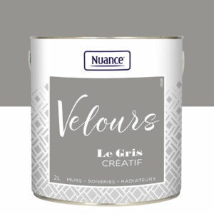 Peinture Velours Gris Créatif 2L – Multi-support, Résistante & Facile à appliquer
