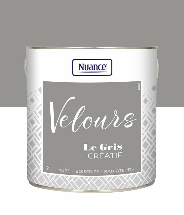 Peinture Velours Gris Créatif 2L – Multi-support, Résistante & Facile à appliquer