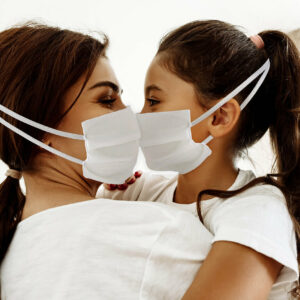Masques lavables 3 plis pour enfants – Lot de 2, Réutilisables jusqu'à 10 fois (4-10 ans)