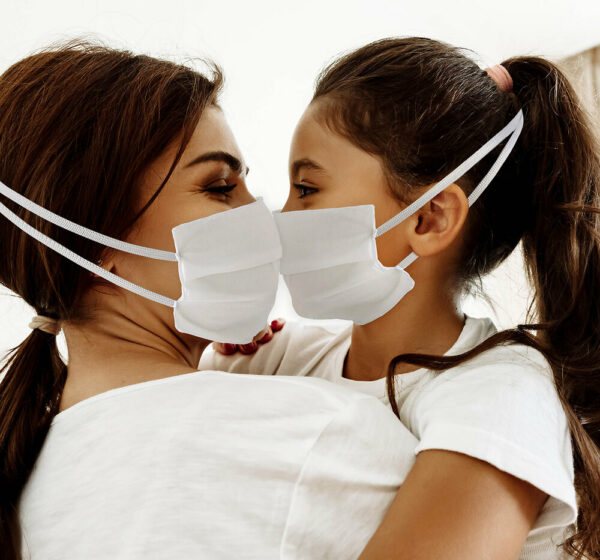 Masques lavables 3 plis pour enfants – Lot de 2, Réutilisables jusqu'à 10 fois (4-10 ans)