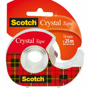 Dévidoir ruban crystal transparent 25m x 19mm SCOTCH