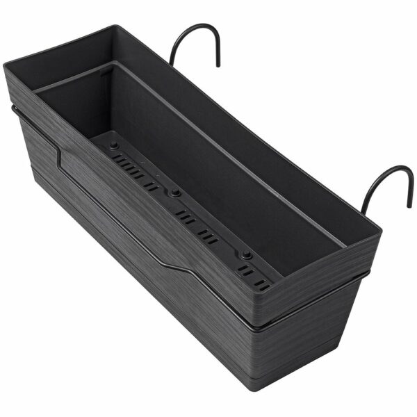 Kit Jardinière Save R Anthracite à réserve d'eau 49 cm