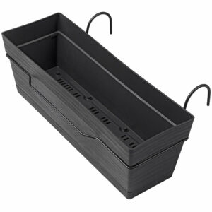 Kit Jardinière Save R Anthracite à réserve d'eau 49 cm