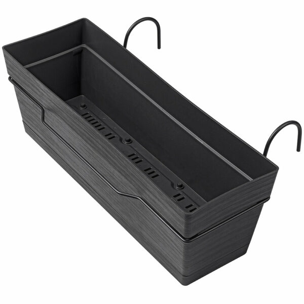 Kit Jardinière Save R Anthracite à réserve d'eau 49 cm