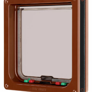 Chatiere large chat marron 221b pet mate pour faciliter les allées et venues de votre animal de compagnie