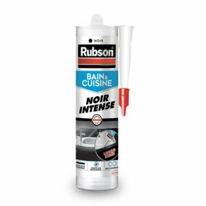 Mastic bain & cuisine RUBSON 280ml Pure Noir Intense – Anti-Moisissures, Étanchéité Longue Durée