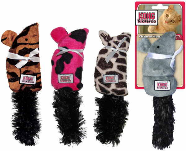 Jouet chat interactif KONG KICKEROO MOUSE 23 cm