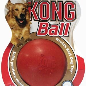 Jouet pour chien KONG BALL LARGE 8 cm - Jouet à mâcher en caoutchouc résistant