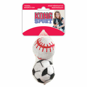 Jouet pour chien Kong Sport Balls x2 Large 8 cm en caoutchouc