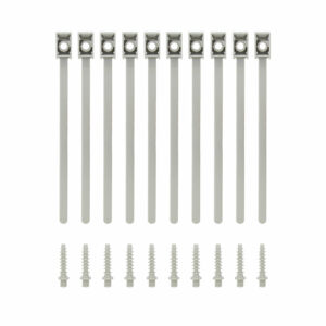 Lot de 10 colliers à embase chevilles BRICELEC pour fixation de tubes et gaines