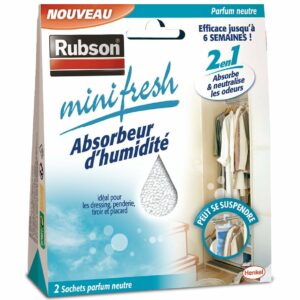 Absorbeur d'Humidité MINIFRESH Neutre 50g - Pack de 2 Sachets pour Maison et Déshumidification