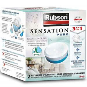 Recharge SENSATION 3en1 Aroma Energy Fruitx2 – Absorbeur d'Humidité et Parfumée, Design Italien, 2 Mois
