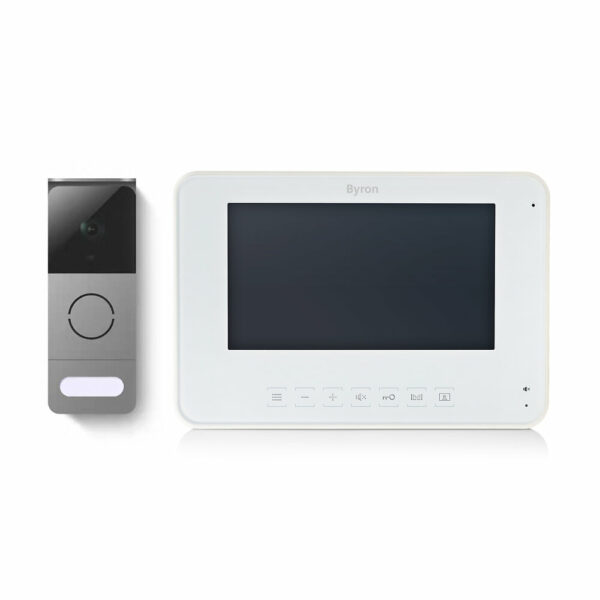 Interphone Audio-Vidéo Infrarouge 2 Fils 17.8cm - Système de Vidéophonie Facile à Installer