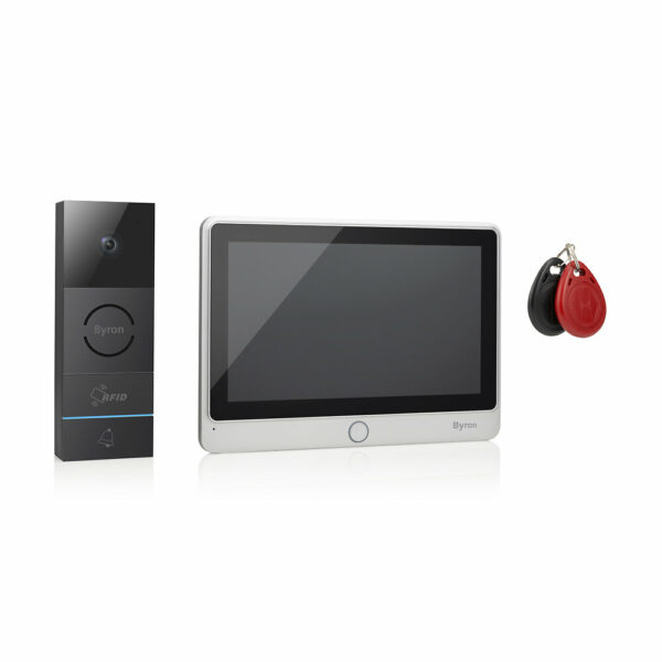 Visiophone Filaire avec Lecteur de Badge RFID et Vision Nocturne - Moniteur Tactile 7" HD