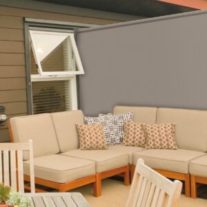 Brise Vue Semi-Rigide Taupe 1,5x3m - Occultation 95% pour Terrasse et Jardin