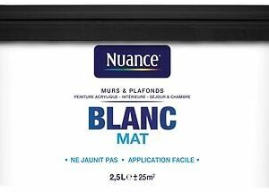 Peinture Murs et plafonds - Blanc - Mat - 2.5L