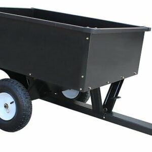 Remorque avec benne basculante pour tondeuse autoportée - Capacité 180kg