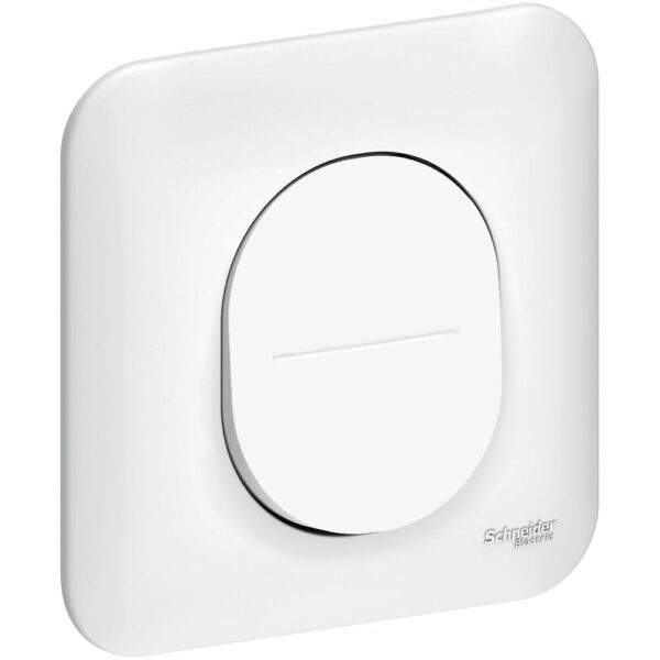 Bouton poussoir blanc Ovalis 10A – Poussoir encastré avec connexion automatique
