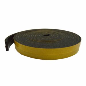 Joint mousse PVC adhésif noir 7,5m - Étanchéité et isolation pour votre bricolage