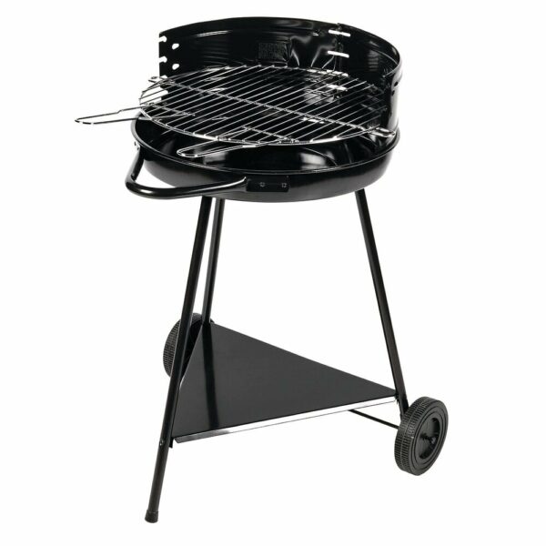 Barbecue à Charbon Mallorca – Cuve en Acier Laqué avec Grille Réglable et Chariot de Rangement