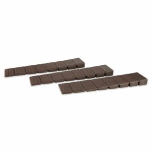 3 Cale-porte 20x100 plastique marron pour maintenir vos portes ouvertes