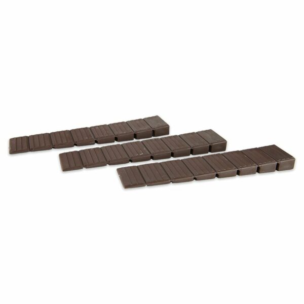 3 Cale-porte 20x100 plastique marron pour maintenir vos portes ouvertes