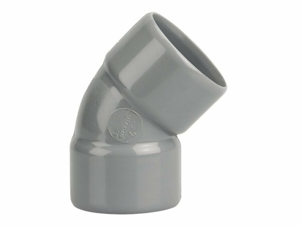Coude PVC évacuation bâtiment 45° DN32 - Norme NF-Me | Wavin