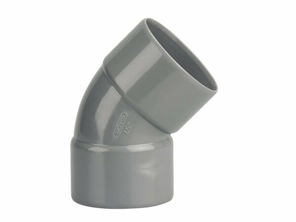 Coude PVC Évacuation Bâtiment FF 45° DN50 - Raccord PVC Femelle Vipoint pour Tuyauterie