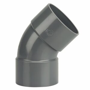 Coude PVC Évacuation Bâtiment 45° DN80 – Wavin NF-Me