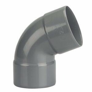 Coude PVC Évacuation Bâtiment FF 67°30 DN40 – Wavin NF-Me pour RÉNOVATION & CONSTRUCTION