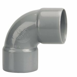 Coude PVC évacuation bâtiment FF 87°30 DN40 – Norme NF-Me, fiabilité et sécurité pour vos projets