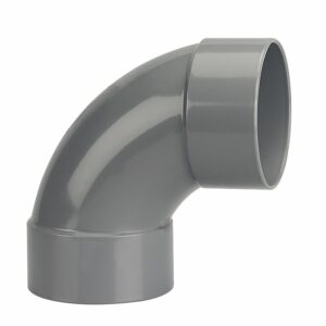 Coude PVC évacuation bâtiment FF 87°30 DN80 - Joint femelle/Femelle