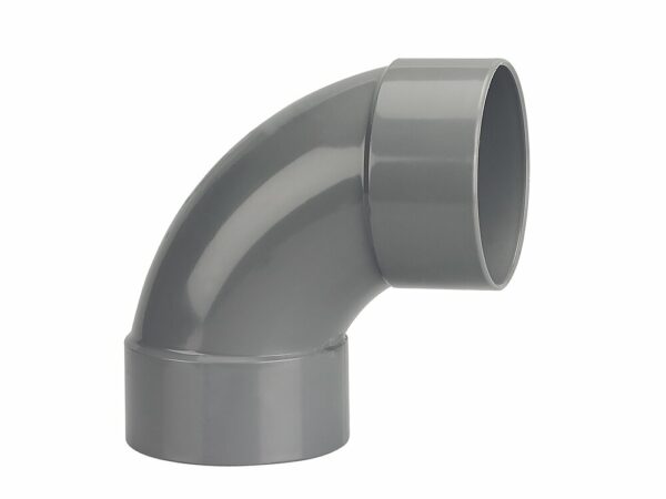 Coude PVC évacuation bâtiment FF 87°30 DN80 - Joint femelle/Femelle