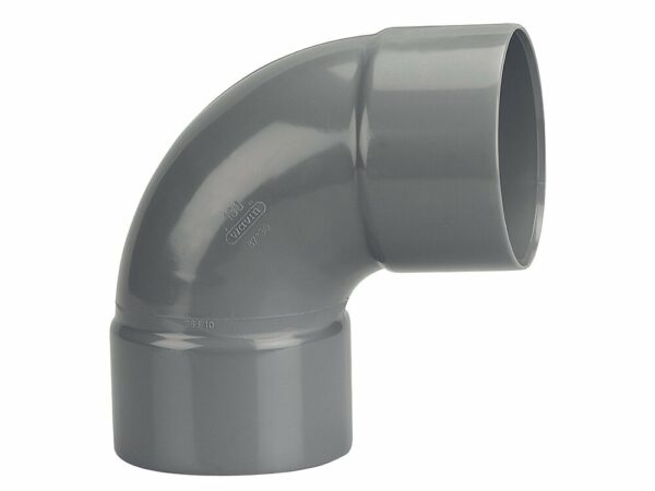 Coude PVC évacuation bâtiment FF 87°30 DN100 – Raccord PVC plomberie DIY