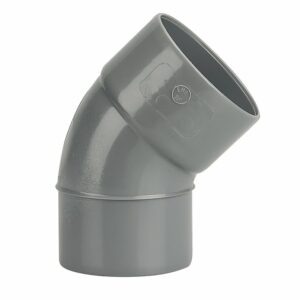Coude PVC Évacuation Bâtiment MF 45° DN80 – Convient aux Établissements Recevant du Public