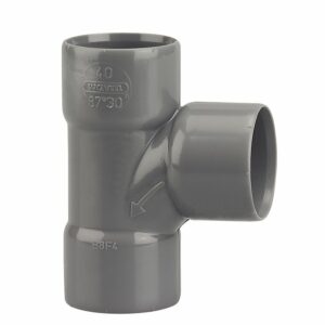 Culotte PVC d'évacuation bâtiment NF-Me DN40 – Wavin, 87°30, Femelle-Femelle