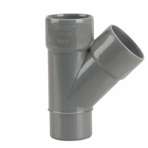 Culotte PVC Évacuation Bâtiment MF 45° DN40 – Norme NF-Me pour Sécurité et Performance