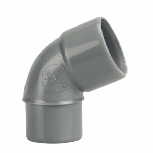 Coude PVC évacuation bâtiment 67°30 DN32 – Wavin NF-Me, robuste et conforme aux normes de sécurité