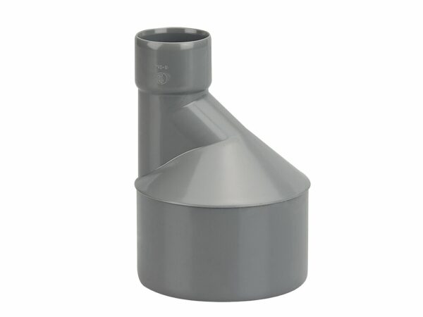 Réduction excentrée PVC évacuation bâtiment DN100xDN40 - Norme NF-Me