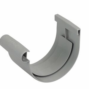 Jonction de profilé gouttière demi-ronde en PVC 16mm - Gris clair, robuste et durable