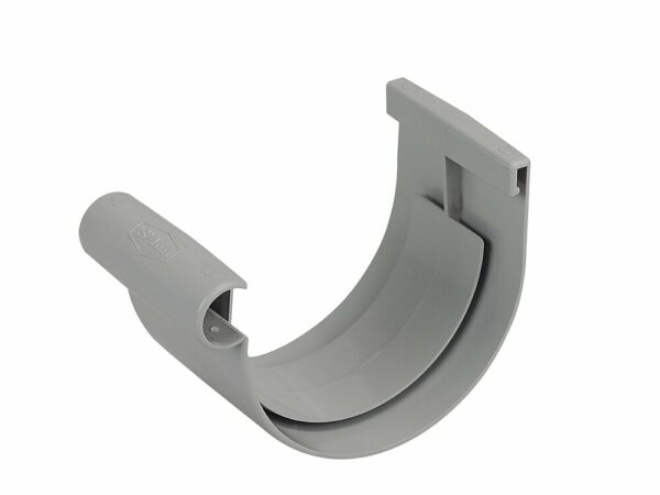 Jonction de profilé gouttière demi-ronde en PVC 16mm - Gris clair, robuste et durable