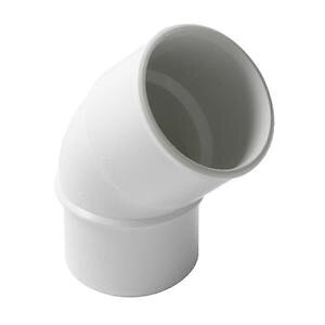 Coude PVC évacuation bâtiment MF 45° DN40 blanc - Norme NF-Me