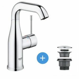 Ensemble mitigeur lavabo Grohe Essence Taille M + bonde clic clac