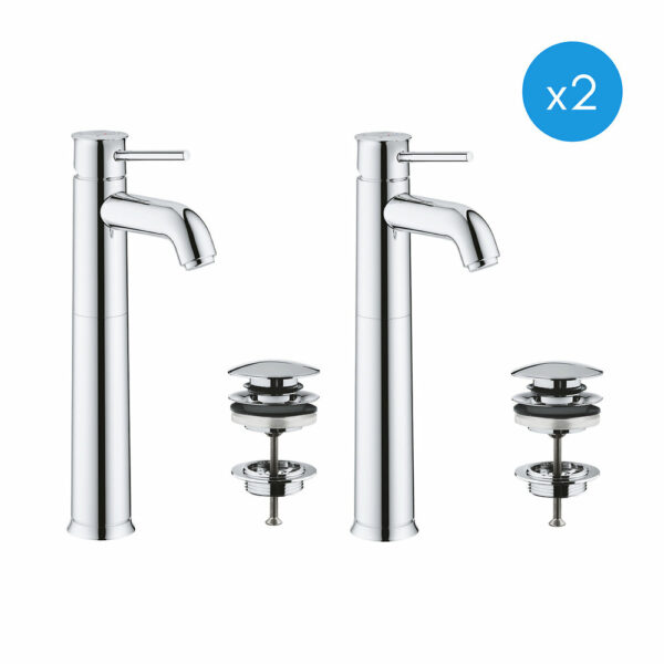 Lot de 2 mitigeurs monocommande lavabo taille XL (23784000-DUO) - Grohe Start Classic
